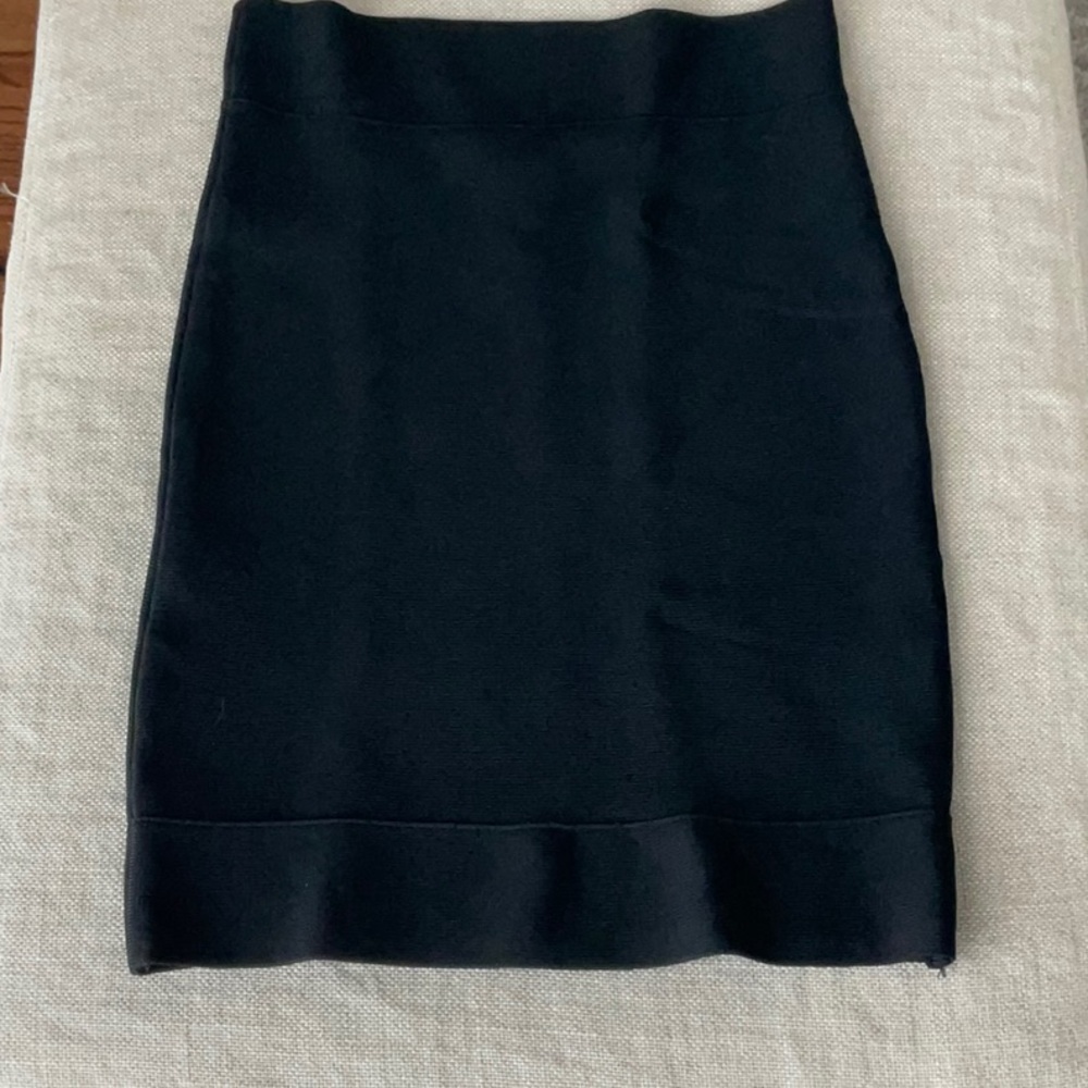 BCBGMaxAzria Black Mini Pencil Skirt for Work